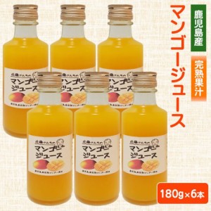 送料無料 近藤さんちの完熟マンゴージュース（果汁飲料）180g × 6本セット 鹿児島 お土産