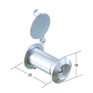 ドアスコープ ドアメガネ 160゜ φ12 SM-7 シャッター付き 防犯 ドア iNaho イナホ