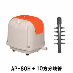 安永 エアーポンプ AP-80H＋10方分岐管　