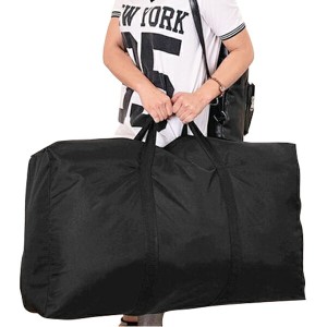 大容量！ 超巨大 ボストンバッグ 超大型 袋 ファスナー式 使わないときコンパクト【 カバン 鞄 エコバッグ マチ付き 手持ち ビッグ 旅行 