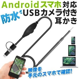 耳かき カメラ LEDライト付き 防水 カメラ付き 耳かき イヤー スコープ 耳掃除 口内 観察 配管 水道 多用途 ケーブルカメラ ワイヤーカメ