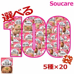 介護食  キューピー やさしい献立  お好みで選べる  歯ぐきでつぶせる  100袋セット  5種×20袋  区分2  歯ぐきでつぶせる  食事 食事サ