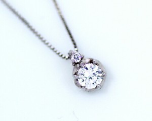 ペンダント　ネックレス　ダイヤモンド　0.11ct　18金　ホワイトゴールド　ピンクゴールド　K18　WG　PG　台座　10金　K10　チェーン　ツ