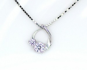 ペンダント　ネックレス　ダイヤモンド　0.12ct　10金　ホワイトゴールド　K10　WG　ティア　ドロップ　雫　しずく　レディース　アクセ