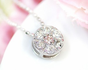 ペンダント　ネックレス　ダイヤモンド　0.2ct　18金　ホワイトゴールド　K18　WG　セブンストーン　7ストーン　7石　レディース　アクセ