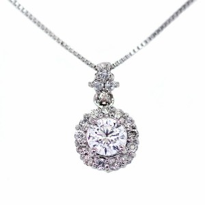 ペンダント　ネックレス　ダイヤモンド　0.45ct　プラチナ　Pt　取り巻き　ヘイロー　レディース　アクセサリー　ジュエリー　ギフト　21