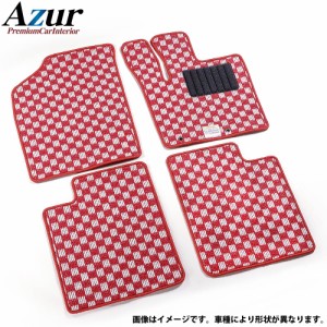  Azur フロアマット チェック柄 レッドホワイト エブリイ DA17V (H27.02-)【メーカー直送】【送料無料(沖縄・離島を除く)】カーマット