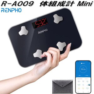 RENPHO JAPAN　R-A009　体組成計 Mini　Bluetooth対応　ブラック【お取り寄せ商品】体重　BMI　体脂肪率　皮下脂肪　内臓脂肪　体水分率