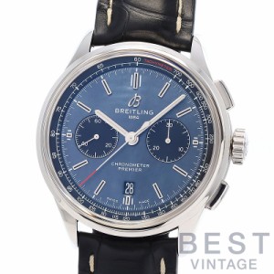 【中古】BREITLING PREMIER B01 CHRONOGRAPH 42 BLACK MOTHER OF PEARL ブライトリング プレミエ B01 クロノグラフ 42 ブラック マザーオ