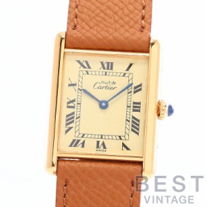 【中古】CARTIER MUST TANK LARGE MODEL VERMEIL カルティエ マストタンクLM ヴェルメイユ W1002753 (W100275301)