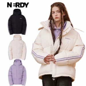 ノルディ アウター NERDY メンズ レディース NY DOWN JACKET NY ダウン ジャケット BLACK ブラック CREAM クリーム LIGHT PURPLE ライト 