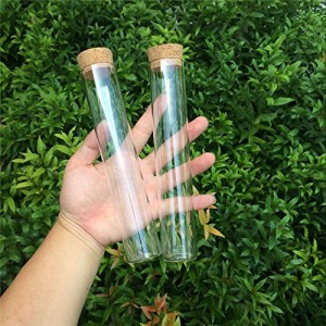 6_37x200x34 Jarvials 出品する 6個150MLワイン軟木栓ガラス瓶 透明中性ガラス。大容量ガラスボトル (6， 37x200x34)