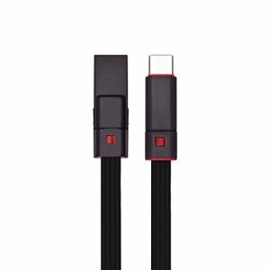 1m_ブラック 藤本電業 断線しても復活する Type-C Type-A USB ケーブル 1m ブラック CK-C09BK