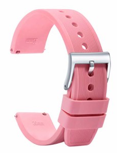 ピンク_22mm [TStrap] シリコン時計ベルト 22mm ラバー腕時計バンド 腕時計べるとばんど スマートウォッチベルト交換用 防水時計ストラッ