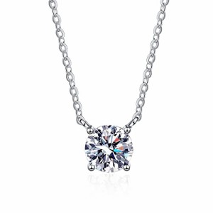 [Rqusvichla] ネックレス上級ダイヤモンド模造石キュービックジルコニア大粒強い輝きS925シルバーチェーンおしゃれレディースネックレス