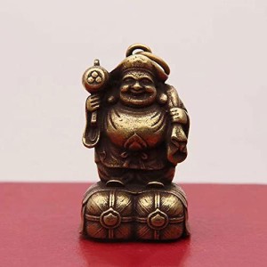 ミニチュア仏像【招福七福神・大黒天】真鍮製 古美色 (高さ3.4cm×巾2.1cm) 厄災除け 疫病退散 金運グッズ グッズ 金運