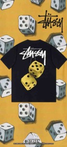 STUSSY  ステューシー  Dice Tシャツ 半袖  黒 ブラック  並行輸入品