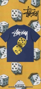 STUSSY  ステューシー  Dice Tシャツ 半袖  ネイビーブルー  並行輸入品