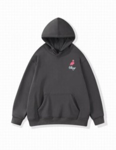 Stussy フラミンゴ フーデッド スウェットシャツ オフショルダー