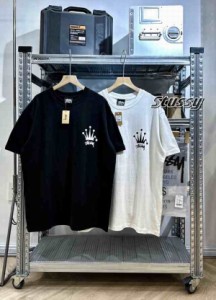 Stussyクラウンプリント半袖Tシャツ