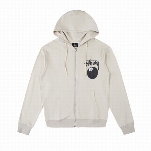 Stussy プリント・ジップ・フーデッド・スウェット・ジャケット