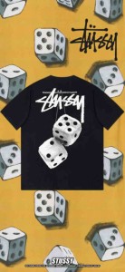 STUSSY  ステューシー  Dice Tシャツ 半袖  ?K ブラック 並行輸入品