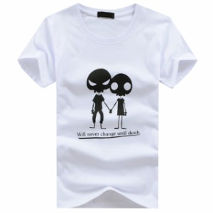 WHITE FANG(ホワイトファング) Tシャツ 半袖 ドクロ カットソー おしゃれ かわいい スカル メンズ レディース WTS004 (02.ホワイト,4XL)