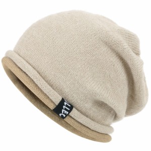 Andeor ニット帽 メンズ 秋 冬肌に優しい・軽くて暖かいの素材・大きいサイズ防寒帽子 ニット帽子 ニットキャップ 被り心地良い 無地 シ