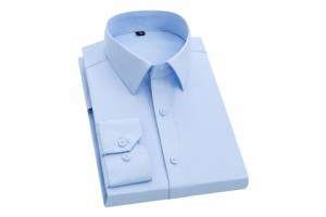 ワイシャツ メンズ シャツ 長袖シャツ スリム 細身 無地 大きいサイズ ビジネス 形態安定 フォーマル クールビズ 通勤 紳士服 男性服 就