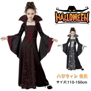 ハロウィン 仮装 子供 コスプレ 魔女 女の子 コスチューム スカート ワンピース 魔法使い 子供ドレス 小悪魔パーティ ジュニア こども 仮