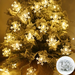 クリスマスツリー 飾り イルミネーション ゆきの結晶型LED 3メートル 壁 玄関 お部屋 かわいい 雪
