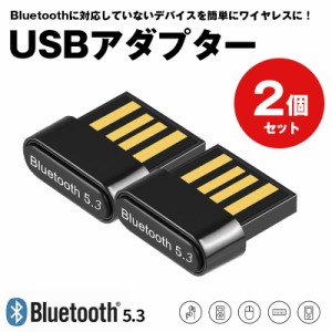  Bluetooth 5.3 USB アダプター 2個セット レシーバー 子機 コントローラー マウス 送信機 超小型 ブルートゥース ワイヤレス ヘッドホン