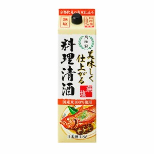 月桂冠 美味しく仕上がる料理清酒  1.8L パック 1800ml×6本 ケース u-yu