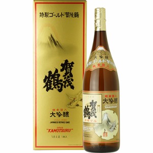 賀茂鶴 大吟醸 特製ゴールド賀茂鶴 純金箔入 1.8L瓶 1800ml 化粧箱入 u-yu