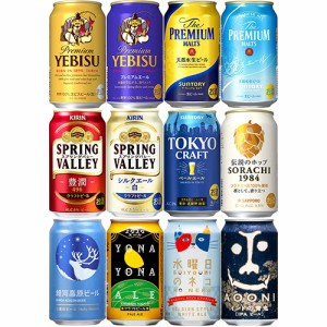 プレミアムビール・クラフトビール12種アソート 350ml×12本 （12種×各1本） ビールセット u-sa