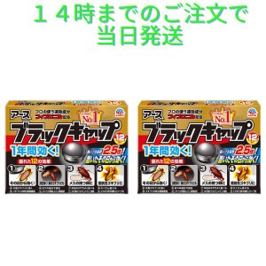 ブラックキャップ ゴキブリ駆除 屋内用 置き型 1セット24個（12個入×2箱） ゴキブリ対策 退治 除去 殺虫剤 アース製薬