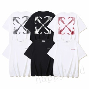 オフホワイト Tシャツ メンズ OFF WHITE 半袖 Tシャツ トップス カットソー ビッグtシャツ メンズTシャツ アウトドア レディース スポー