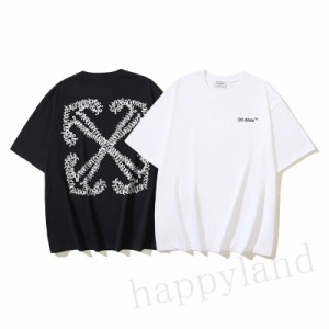 オフホワイト Tシャツ メンズ OFF WHITE 半袖 Tシャツ トップス カットソー ビッグtシャツ メンズTシャツ アウトドア レディース スポー