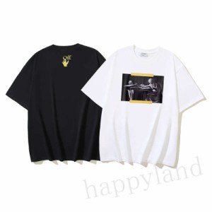 オフホワイト Tシャツ メンズ OFF WHITE 半袖 Tシャツ トップス カットソー ビッグtシャツ メンズTシャツ アウトドア レディース スポー