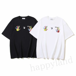 オフホワイト Tシャツ メンズ OFF WHITE 半袖 Tシャツ トップス カットソー ビッグtシャツ メンズTシャツ アウトドア レディース スポー