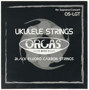 ブラック_LGT 【ORCAS】 ウクレレ弦 セット ソプラノ コンサート用OS-LGT