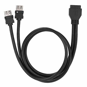 60cm VGEBY パネルマウント用 19ピン/20ピン(メス) から USB3.0 変換ケーブル PC USB3.0ケーブル ヘッダー接続(60cm)