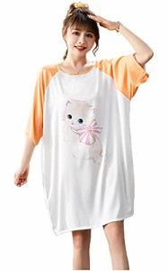 [VINMASS] 女性のナイティサテンシルクロングナイトシャツ快適なスリップナイトドレス女の子のネグリジェ半袖パジャマカジュアルパジャマ