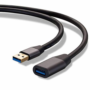 3M_ブラック_1 ZEQKULW USB 3.0 延長ケーブル 3m USB 延長タイプAオス - タイプAメスアルミニウム合金5Gbps高速USB延長コード互換キーボ