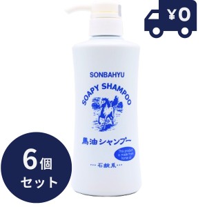 薬師堂 ソンバーユ 馬油シャンプー ＜石鹸シャンプー＞ 400ml 6個セット お風呂 石けんシャンプー　メンズ　敏感肌　低刺激　頭皮　脂漏