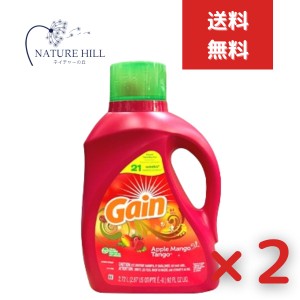 ゲイン リキッド  アップルマンゴー 2720ml 2個セット  2X EX 洗濯用洗剤 ケース P&G USA