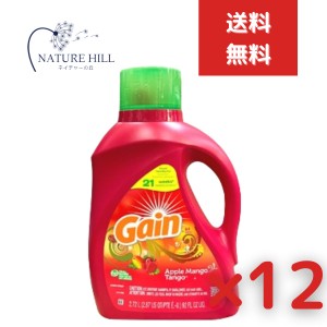 ゲイン リキッド  アップルマンゴー 2720ml 12個セット  2X EX 洗濯用洗剤 ケース P&G USA