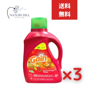 ゲイン リキッド  アップルマンゴー 2720ml 3個セット  2X EX 洗濯用洗剤 ケース P&G USA