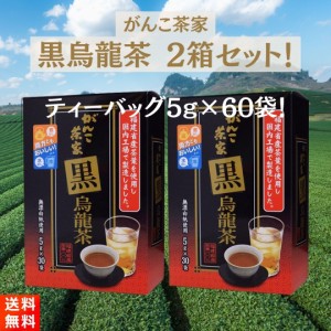 がんこ茶家 黒烏龍茶 2箱セット 5g×60袋 無漂白ティーバッグ