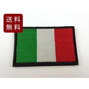 イタリア国旗 パッチ ワッペン ベルクロ サバゲー 8cmx5cm おしゃれ 大人 付け方 おもしろ バトル サバイバルゲーム コスプレ 購入